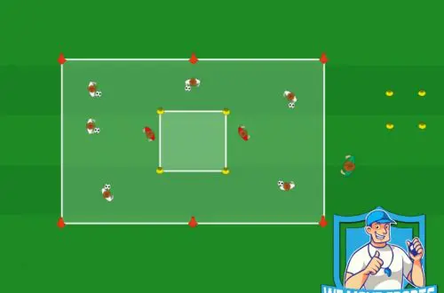 Voetbal oefening