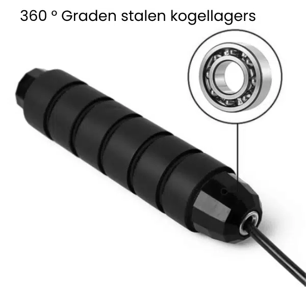 Kogellagers springtouw zwart