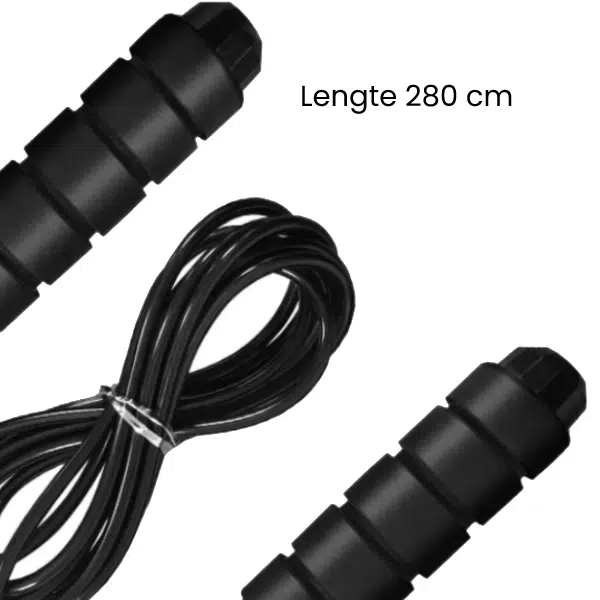 Springtouw in het zwart