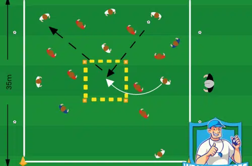 Voetbal oefening