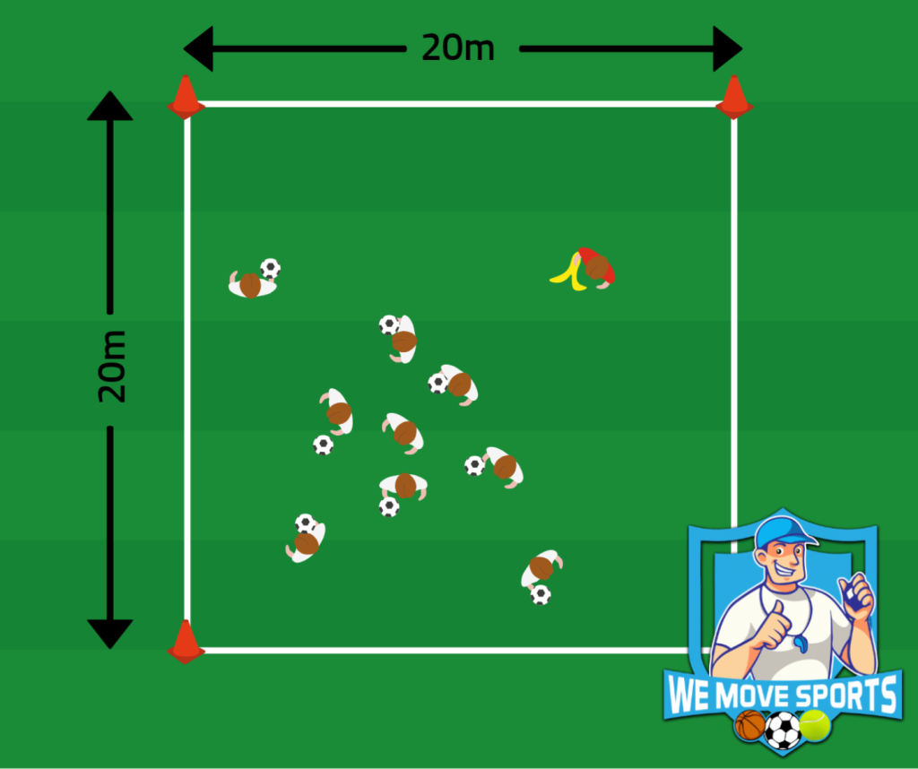 Voetbal oefening