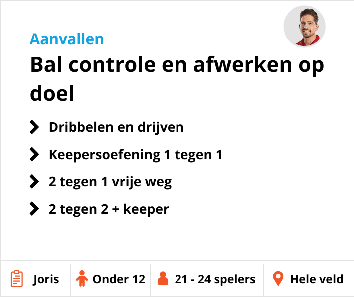 Voetbaltraining balcontrole