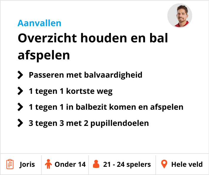 Voetbal techniektraining