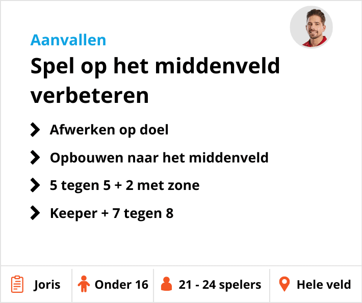 Voetbaltraining middenveld