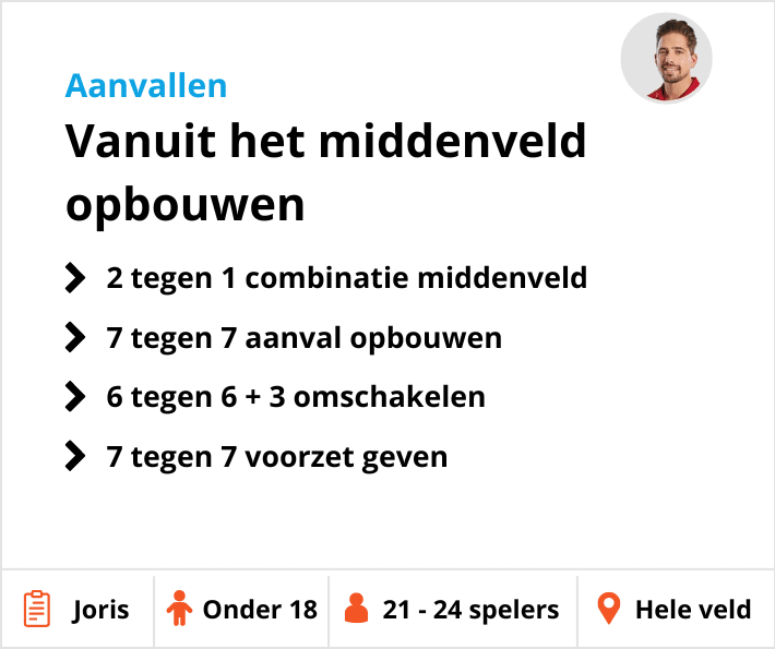 Voetbaltraining onder 18