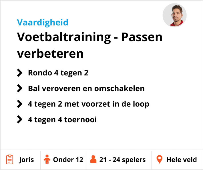 Passtraining voetbal