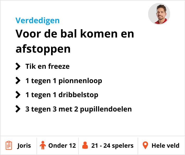 Verdedigen bij voetbal