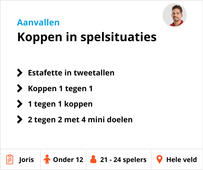 Voetbaltraining koppen