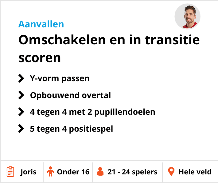 Voetbaltraining omschakelen