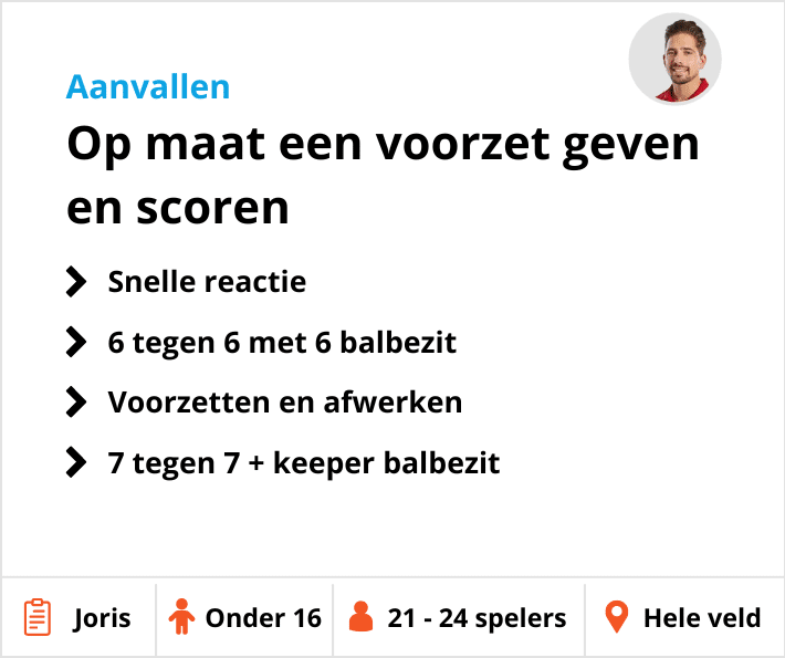 Tatctiektraining voetbal