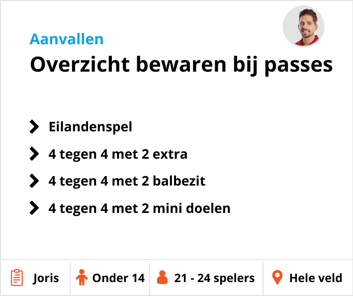 Voetbaltraining passen