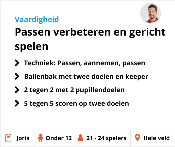 Voetbal vaardigheidstraining