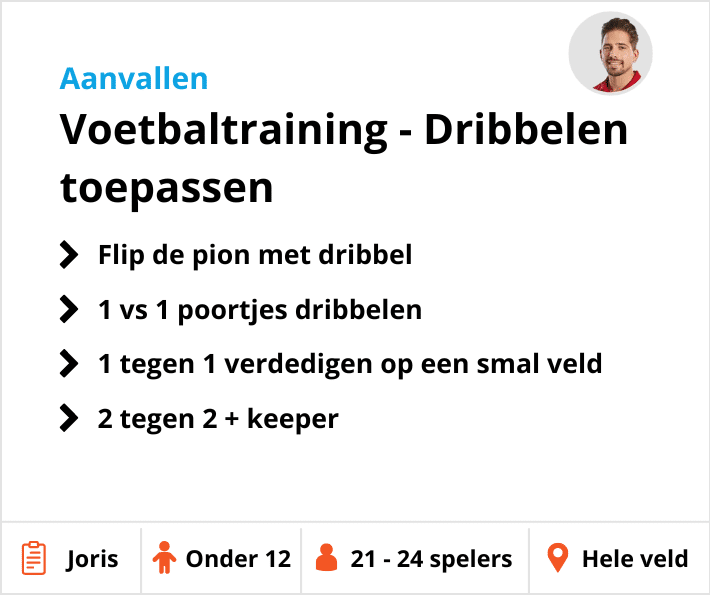 dribbeltraining voetbal