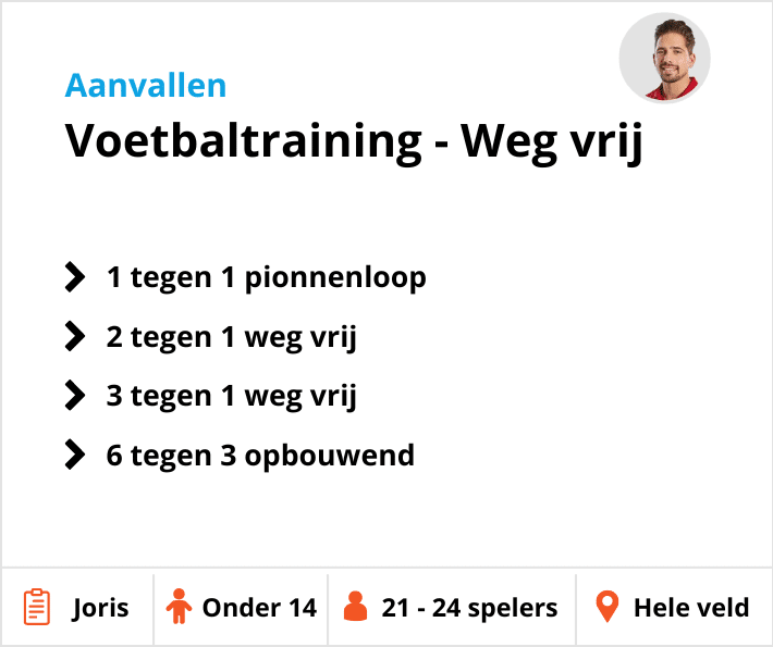 Voetbal training