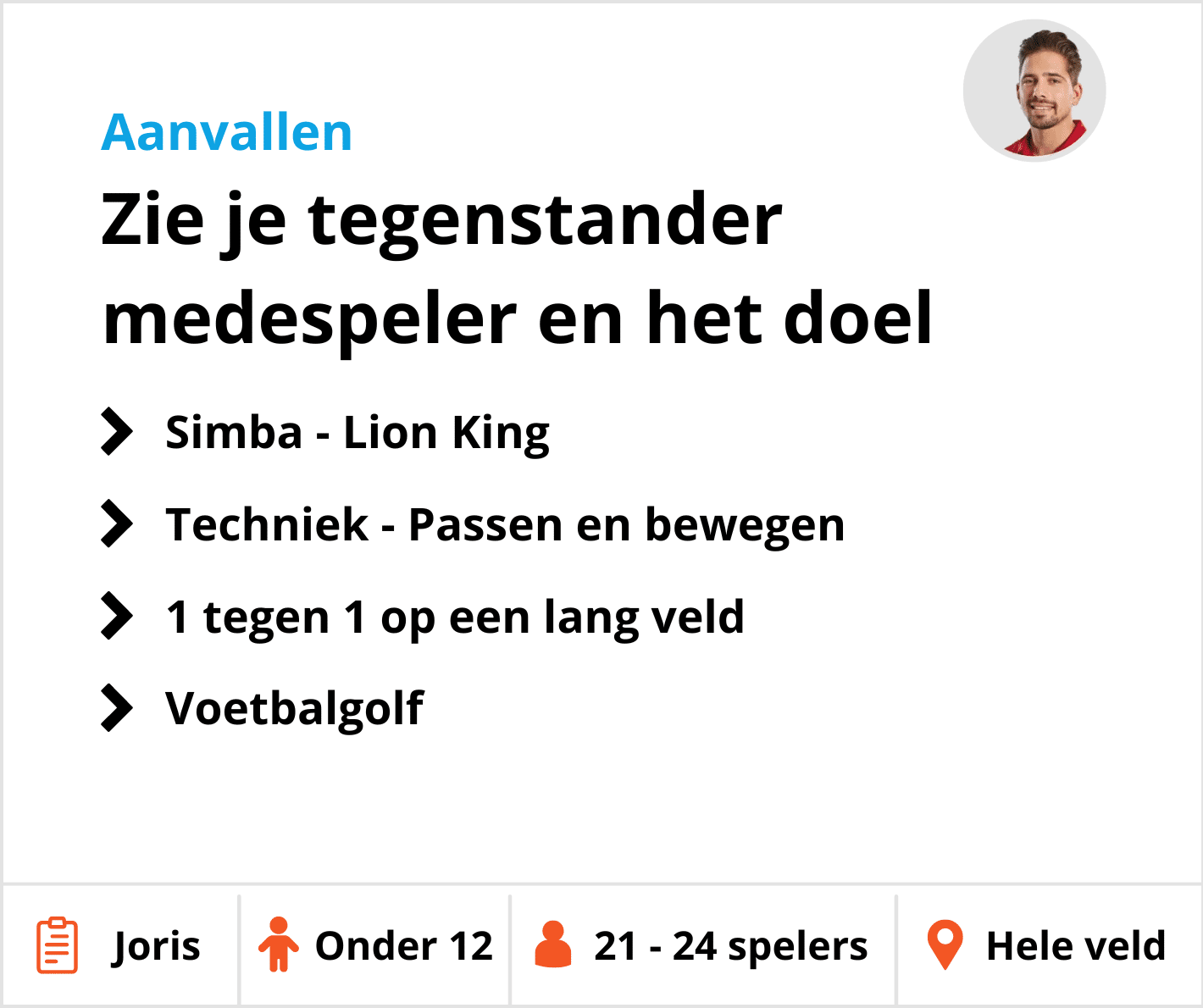 Training overzicht houden