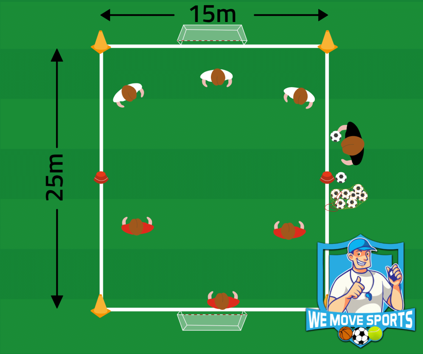 Voetbal oefening