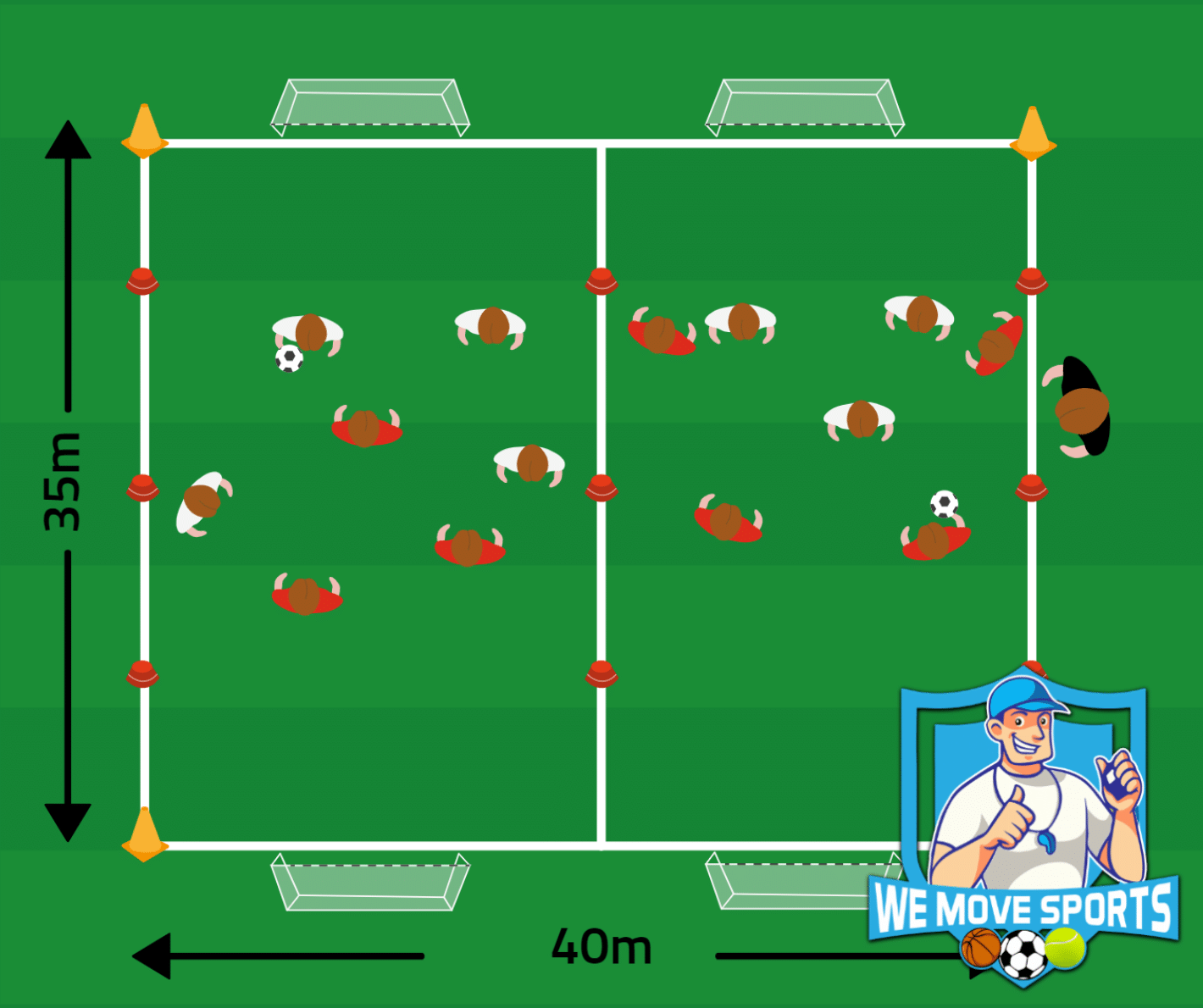 Onder 14 voetbal oefeningen