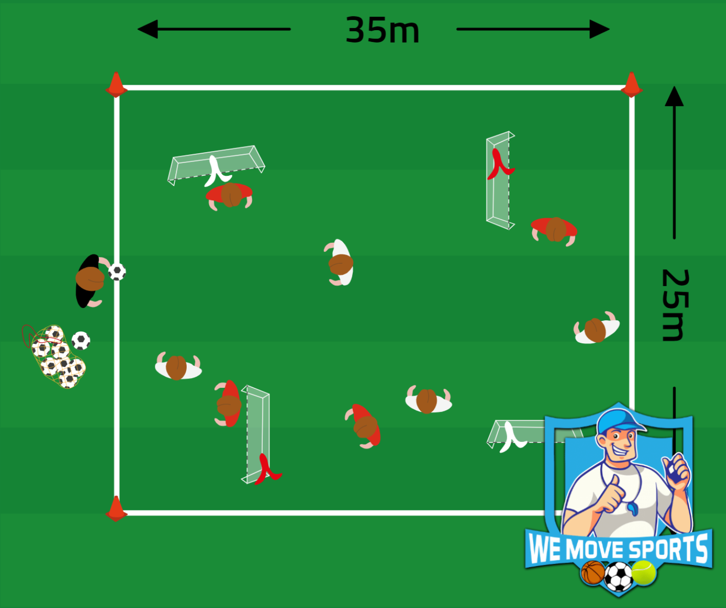 4 tegen 4 voetballen