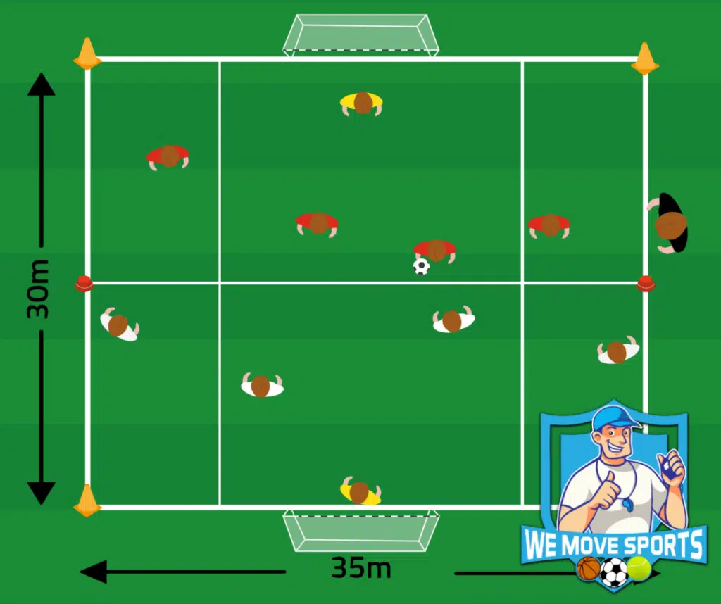 Voetbal oefeningen onder 14