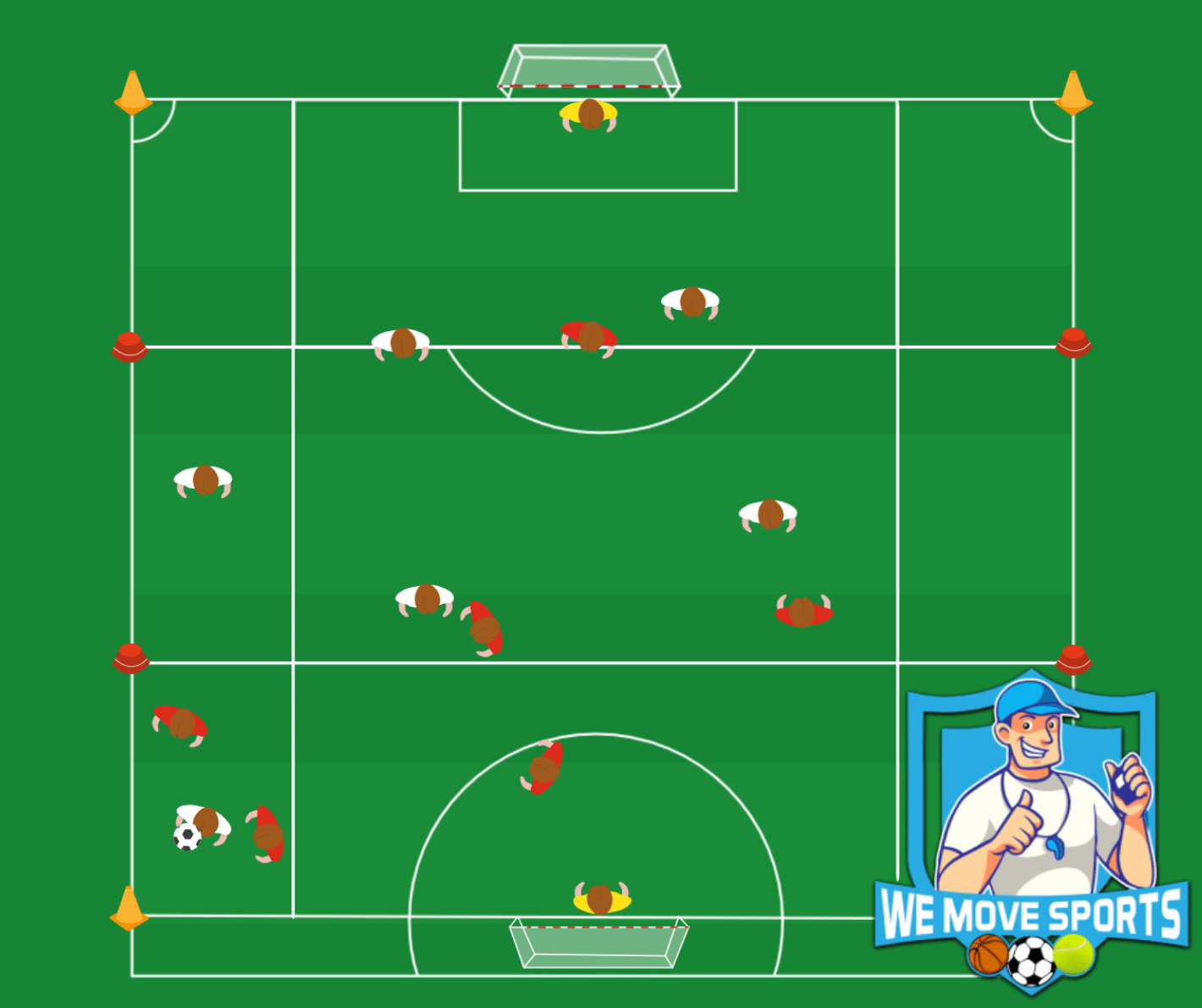 Voetbal oefeningen onder 16