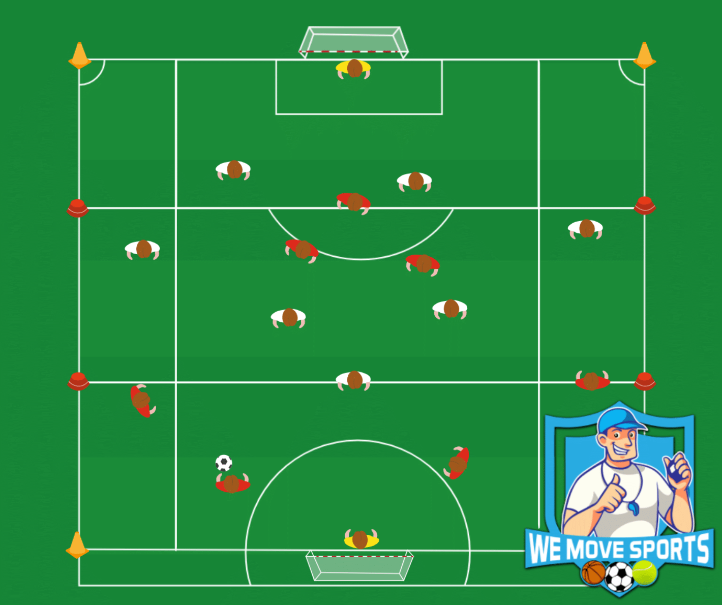 Voetbal oefeningen onder 16
