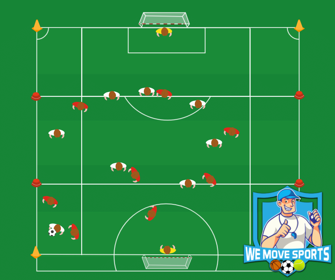 Voetbal oefeningen onder 18