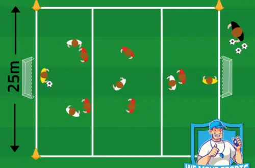 4 tegen 5 voetbal oefeningen