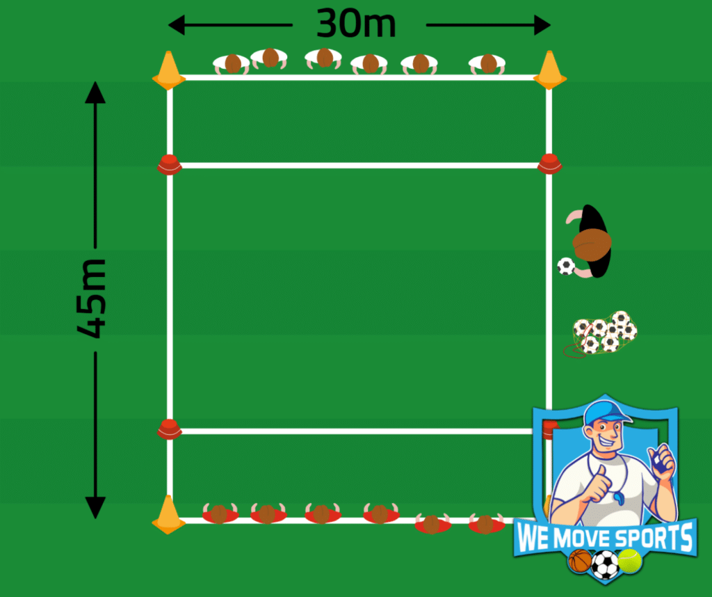 6 tegen 6 voetbal oefeningen