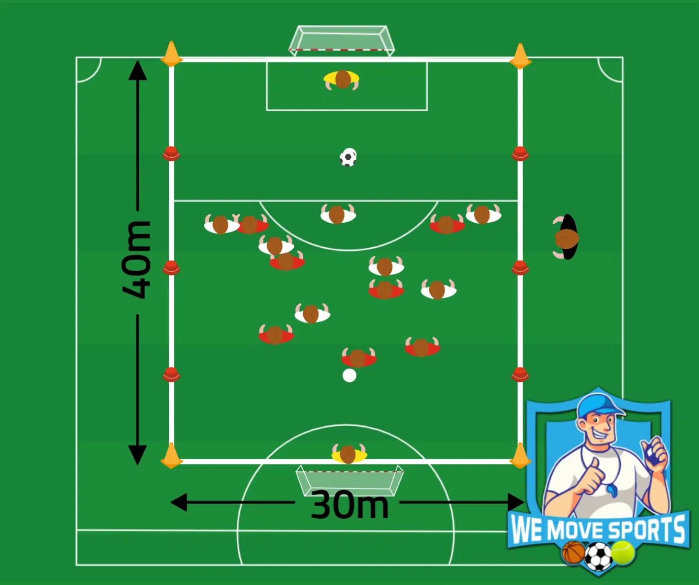 7 tegen 7 voetbal oefeningen